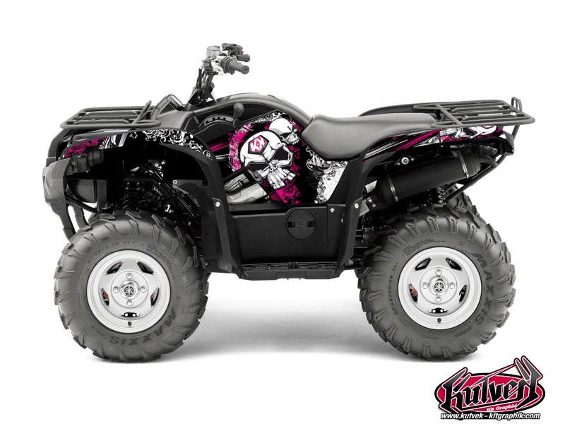Yamaha 550-700 Grizzly ATV Trash Graphic Kit Black Pink