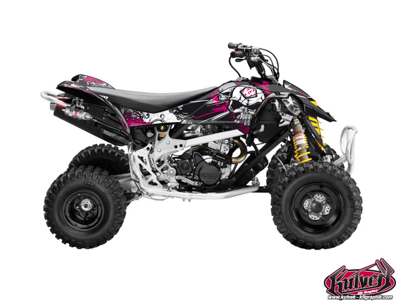 Can Am DS 450 ATV Trash Graphic Kit Black Pink