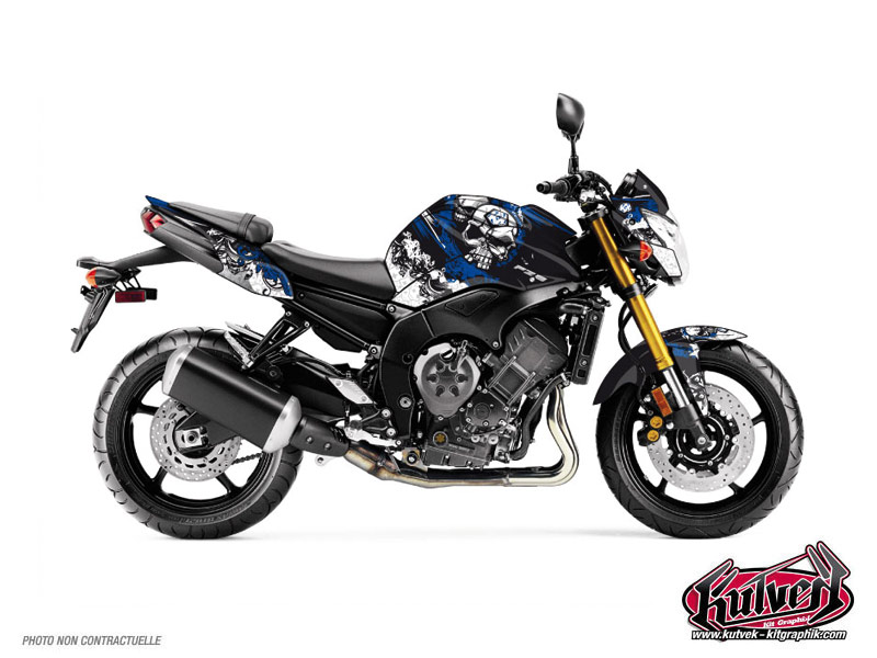 Kit Déco Moto Trash Yamaha FZ 8 Noir Bleu
