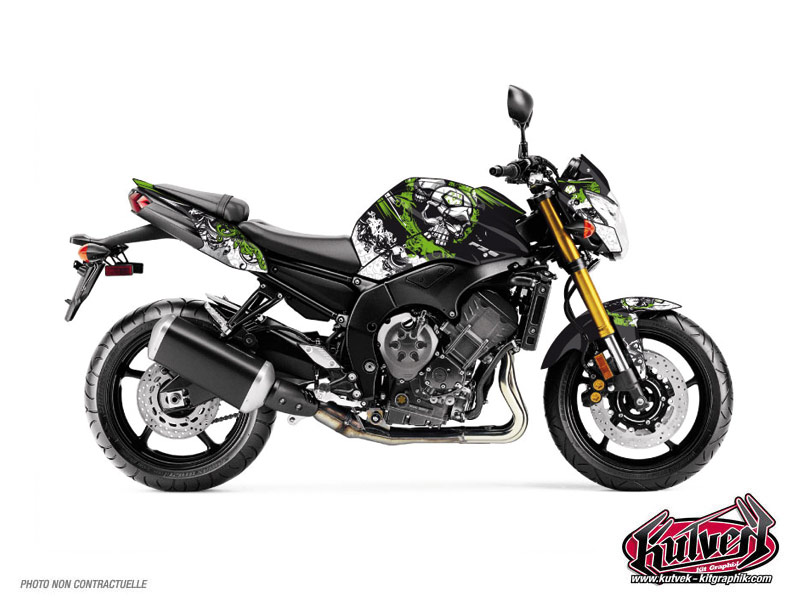 Kit Déco Moto Trash Yamaha FZ 8 Noir Vert
