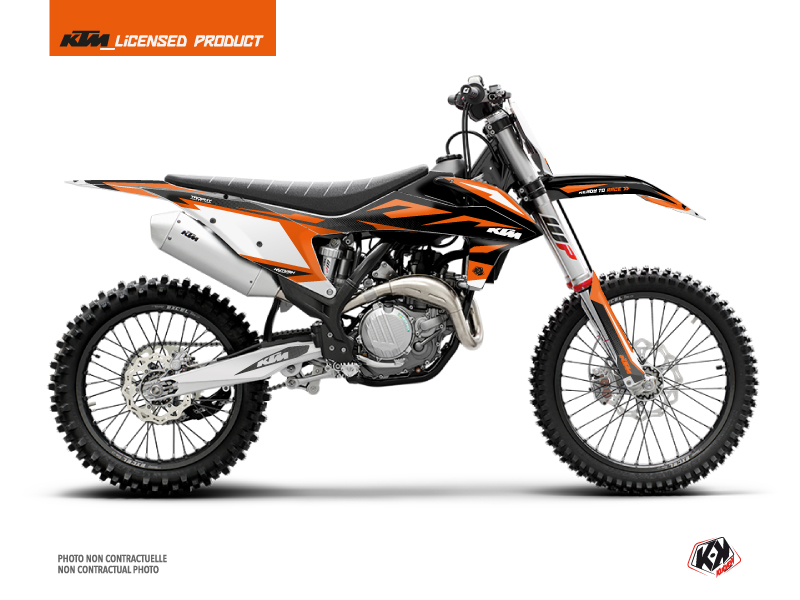 ktm dirt bike trophy  graphic kit black-orange