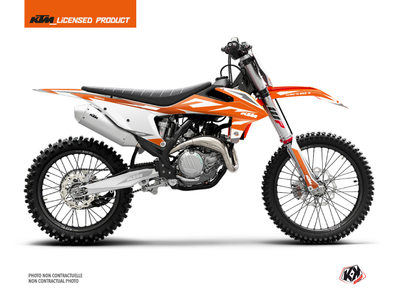 ktm dirt bike trophy  graphic kit orange-white
