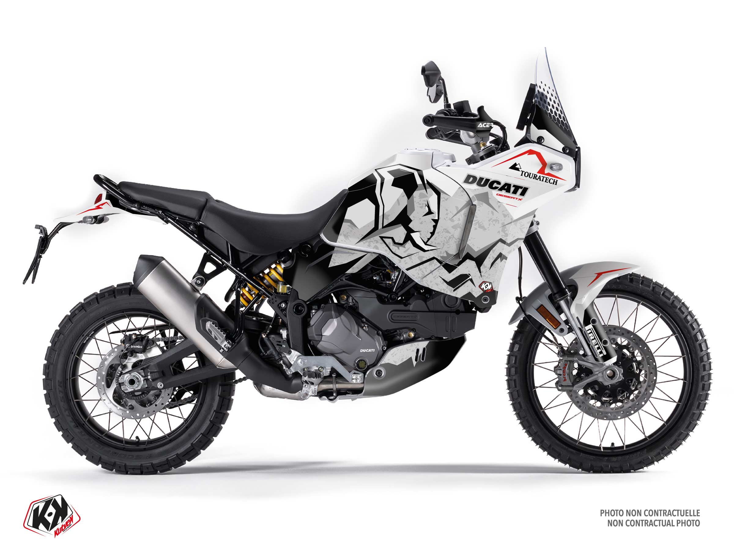 ducati street bike tusk  graphic kit white