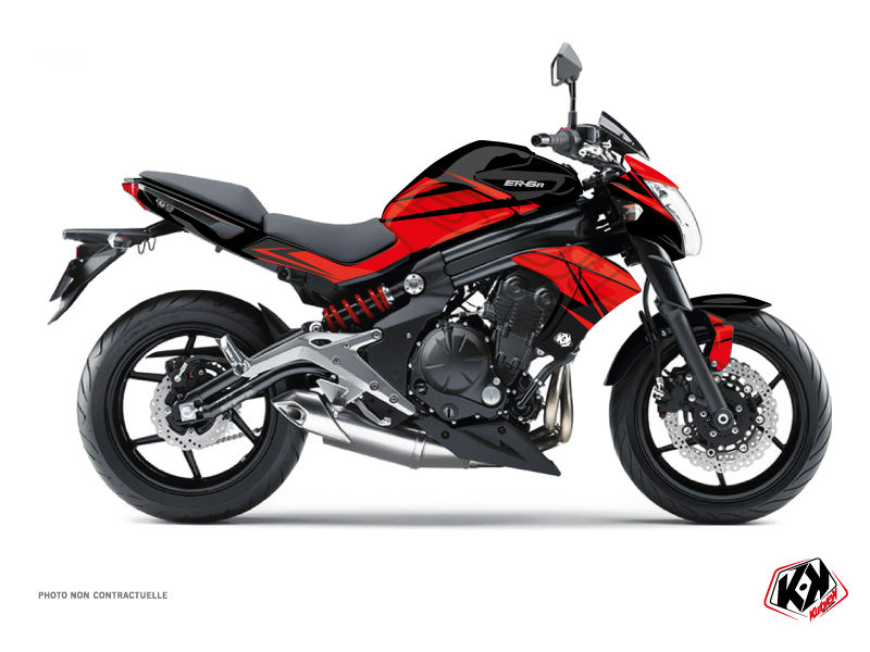 Kit Déco Moto Ultimate Kawasaki ER 6N Noir Rouge