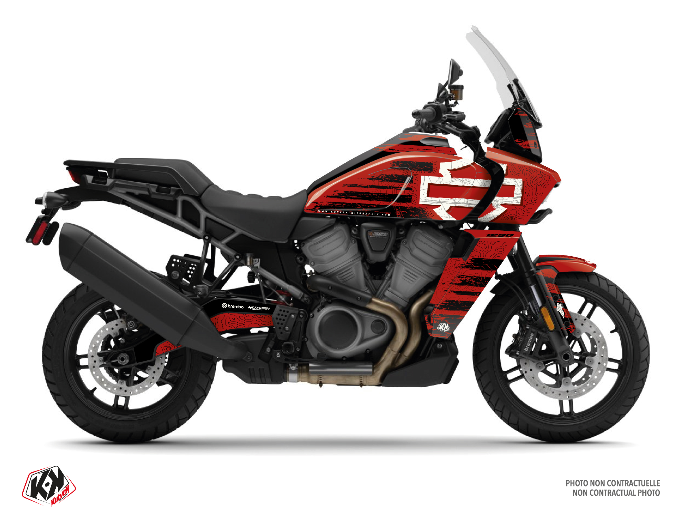 harley davidson street bike uncharted serie graphic kit burgundy