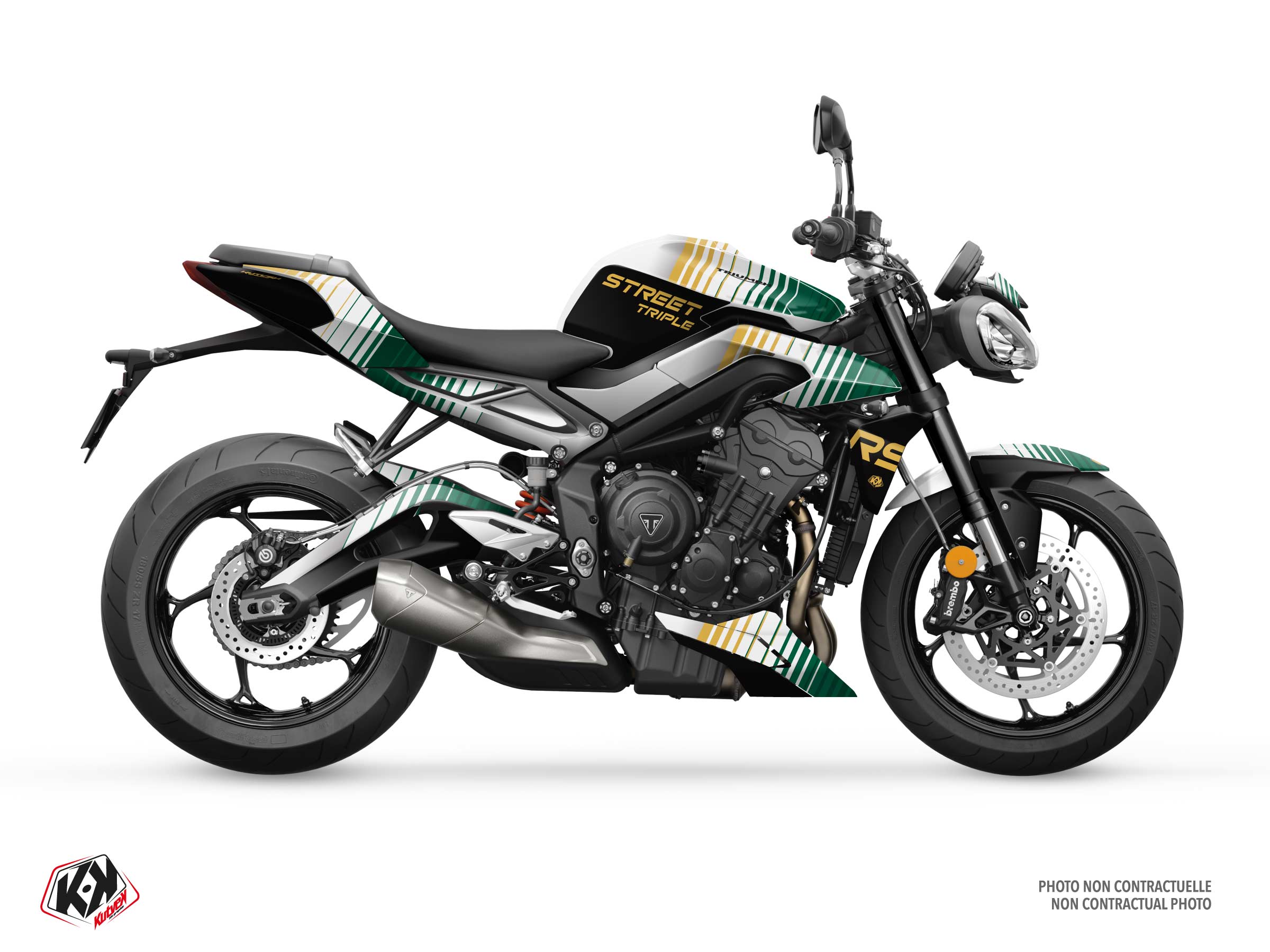 triumph street bike vanta  graphic kit white