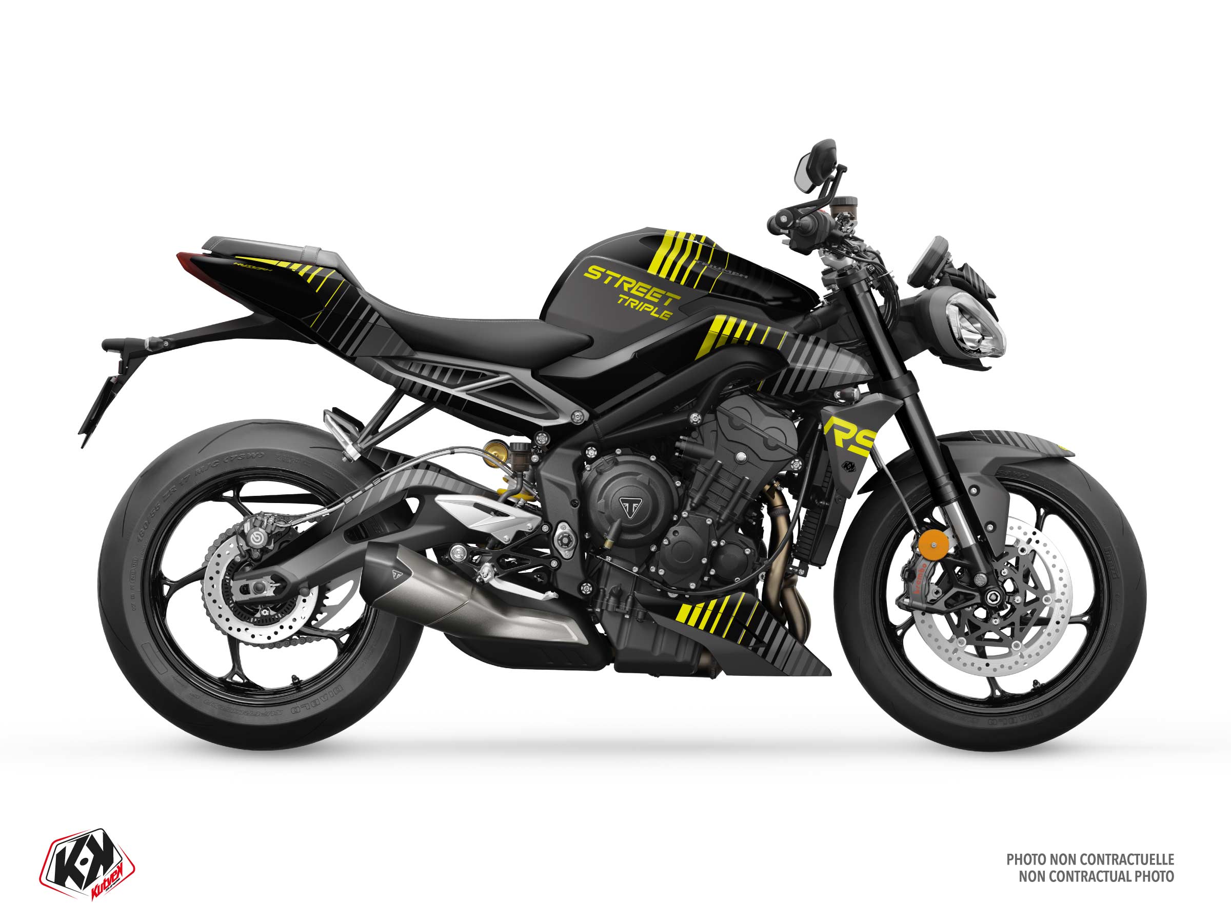 triumph street bike vanta  graphic kit black