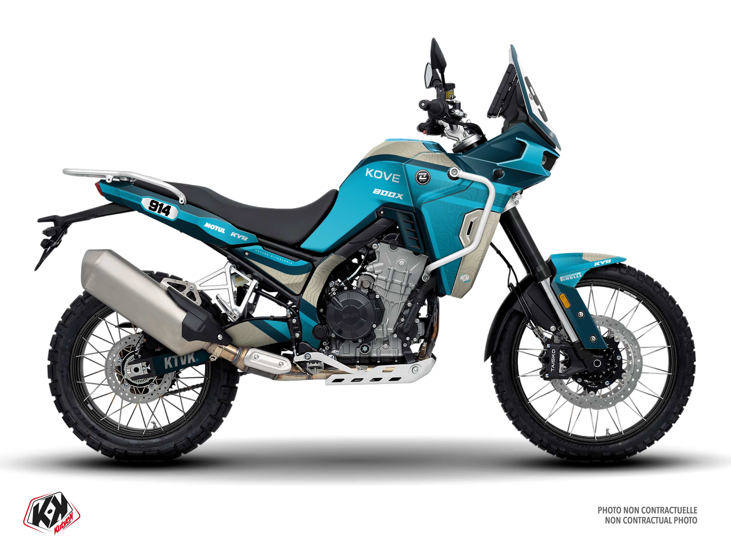 kit déco moto kove vantage bleu 