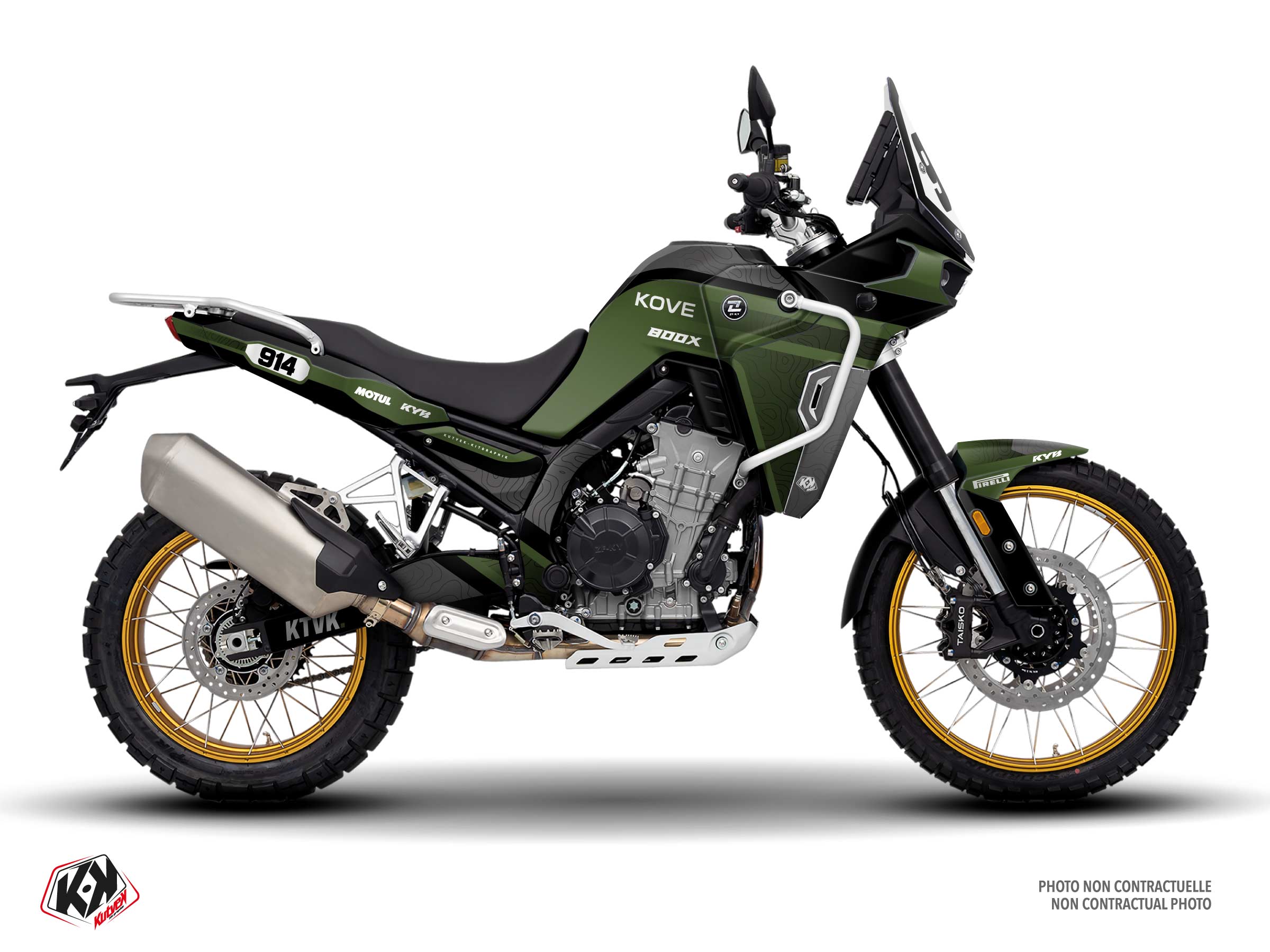 kit déco moto kove vantage vert 