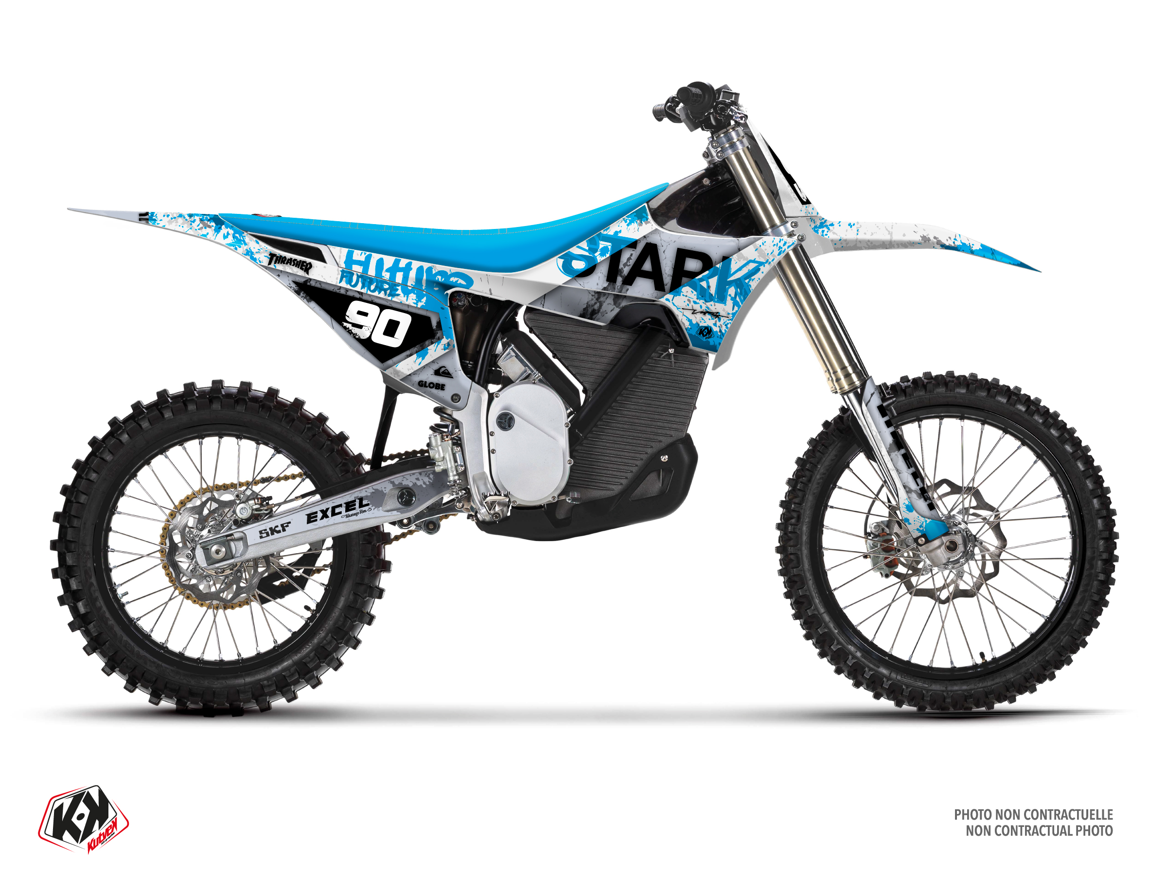 stark future dirt bike varial  graphic kit white