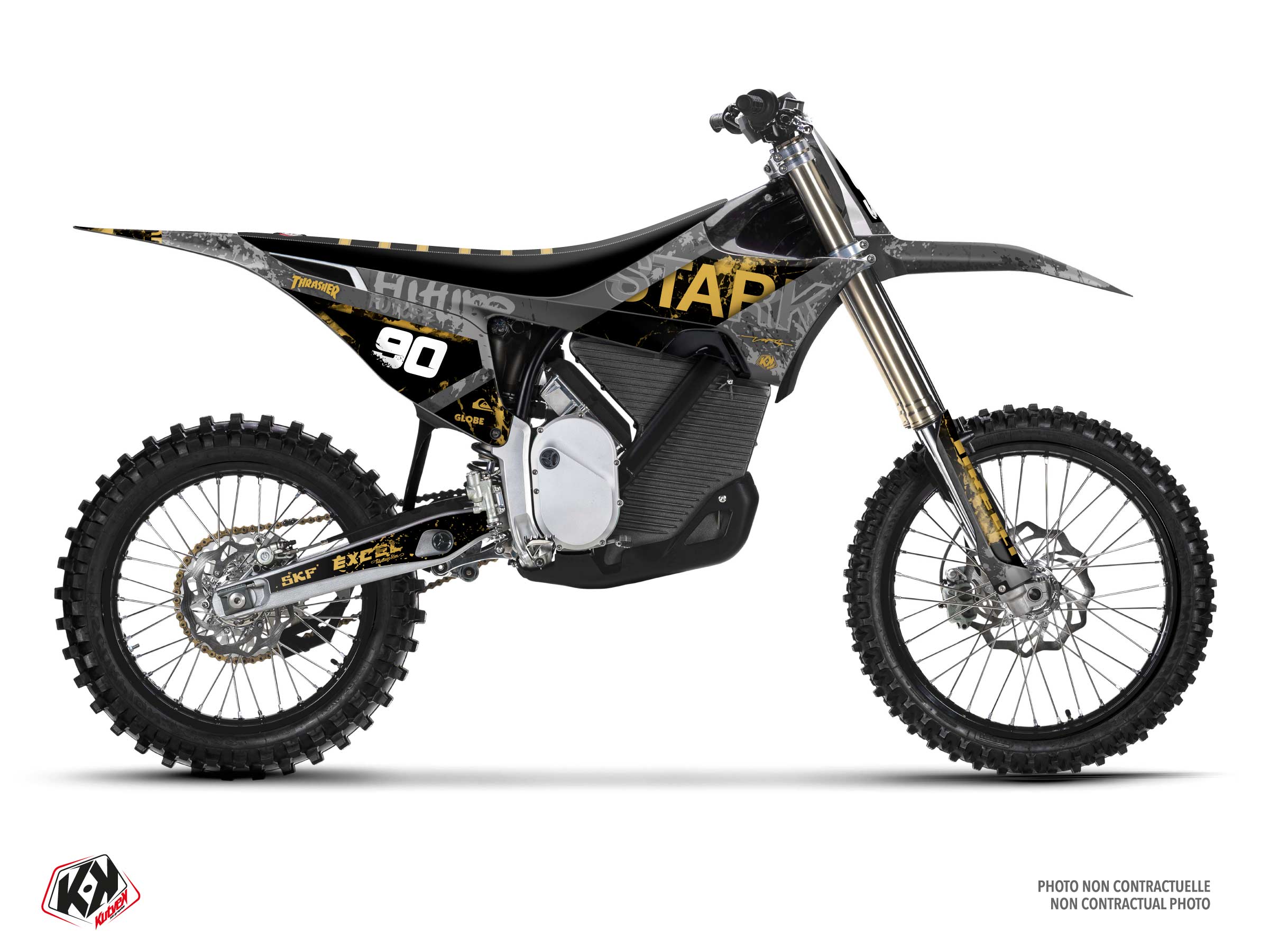 stark future dirt bike varial  graphic kit grey