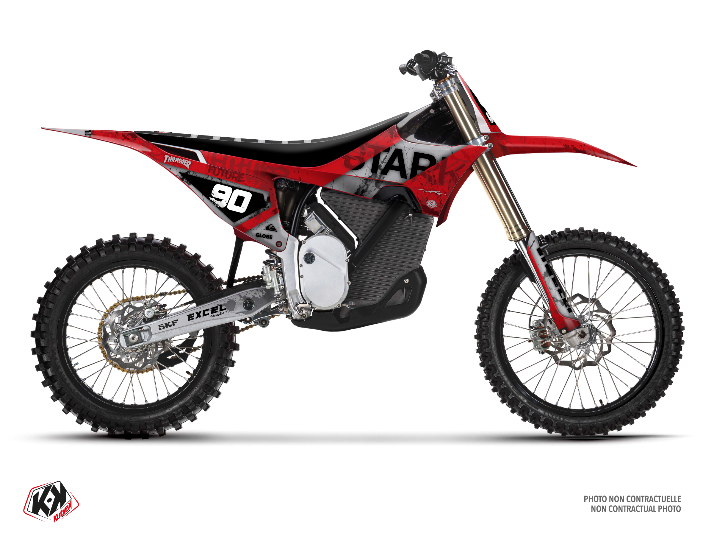 stark future dirt bike varial  graphic kit red