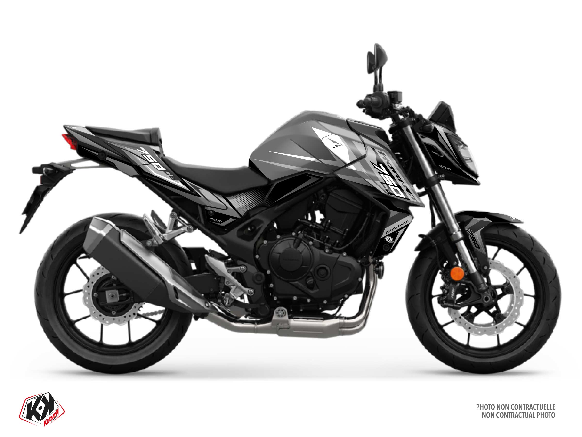 honda street bike versatil  graphic kit grey