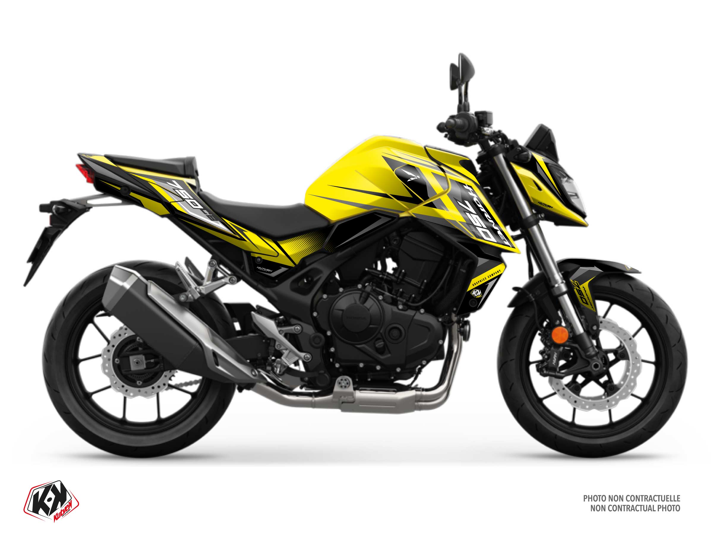 honda street bike versatil  graphic kit yellow