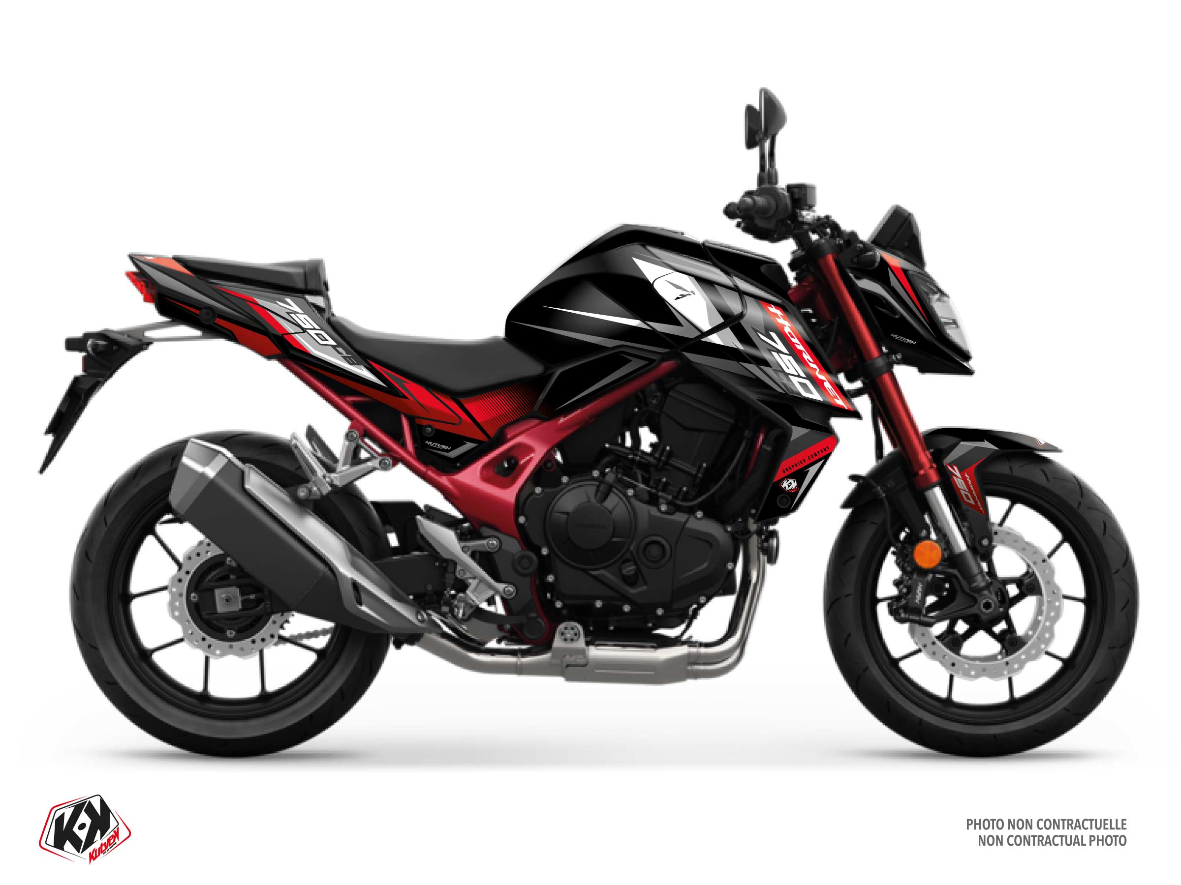 honda street bike versatil  graphic kit black