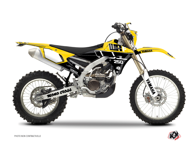 yamaha dirt bike vintage yamaha  graphic kit yellow