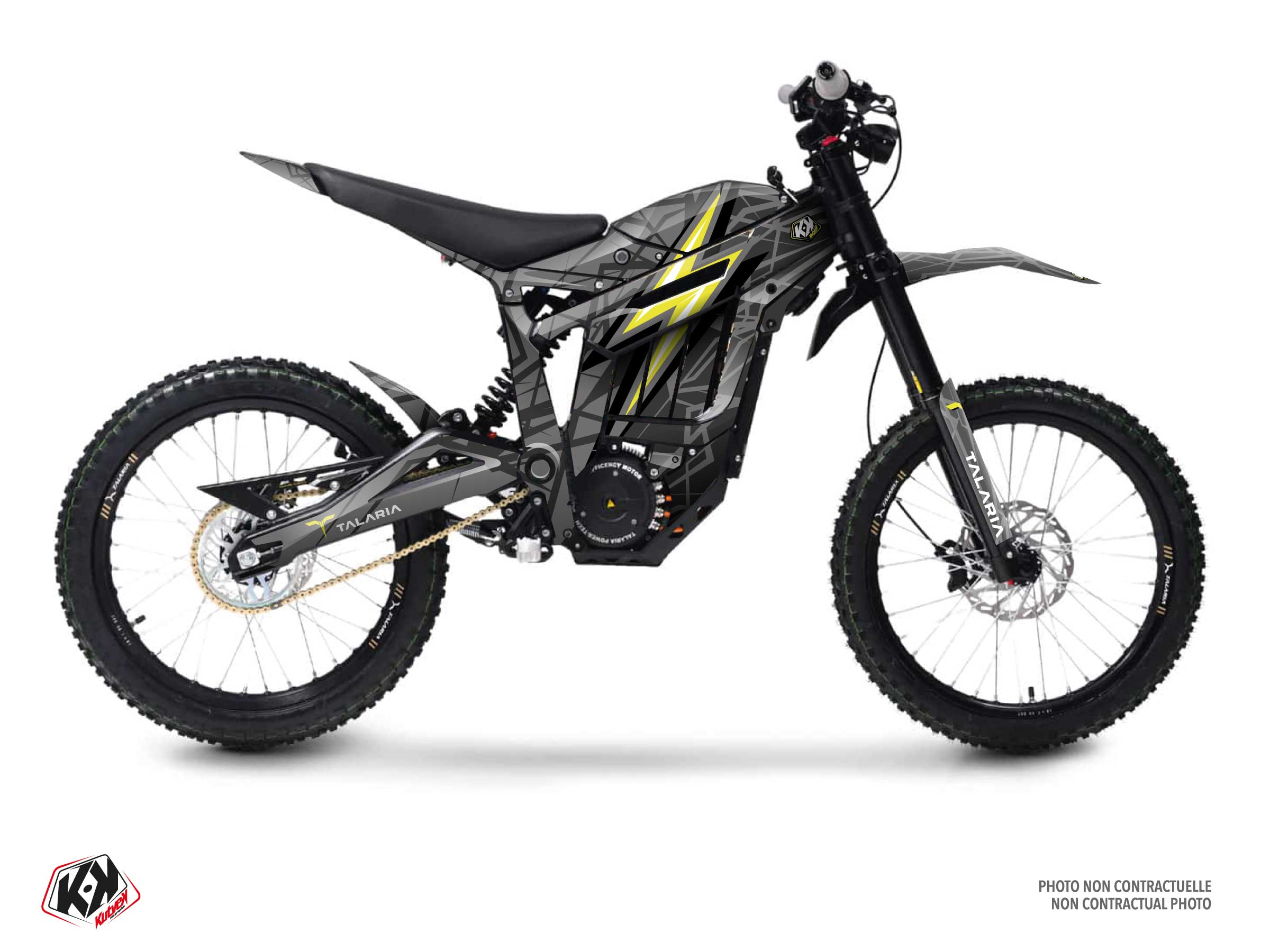 talaria dirt bike volt  graphic kit yellow