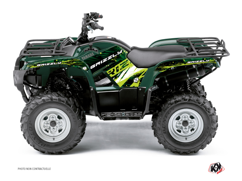 Yamaha 125 Grizzly ATV Wild Graphic Kit Green