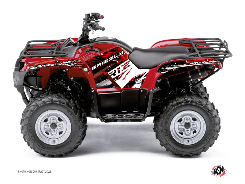 Yamaha 350 Grizzly ATV Wild Graphic Kit Red