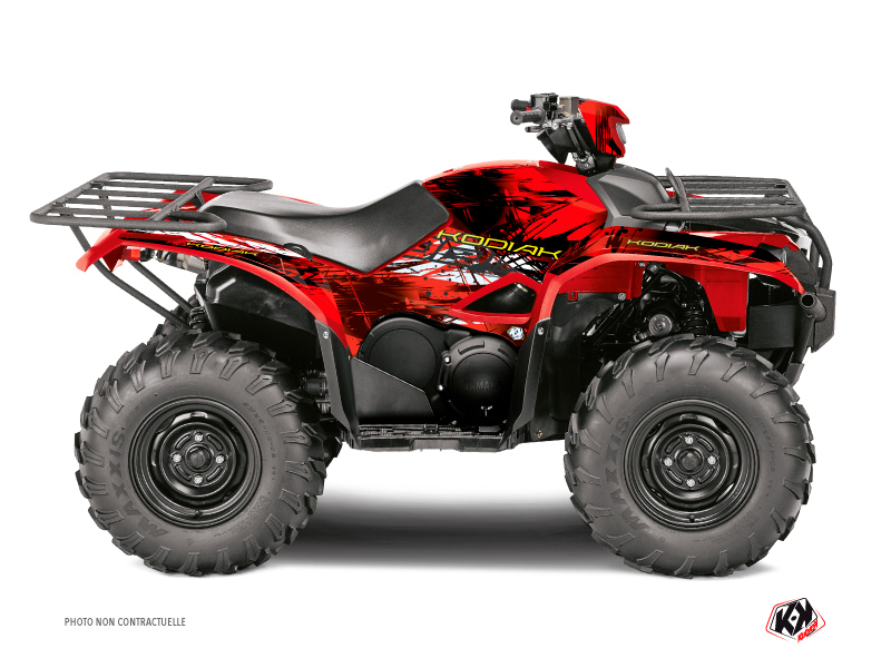 Yamaha 700-708 Kodiak ATV Wild Graphic Kit Red
