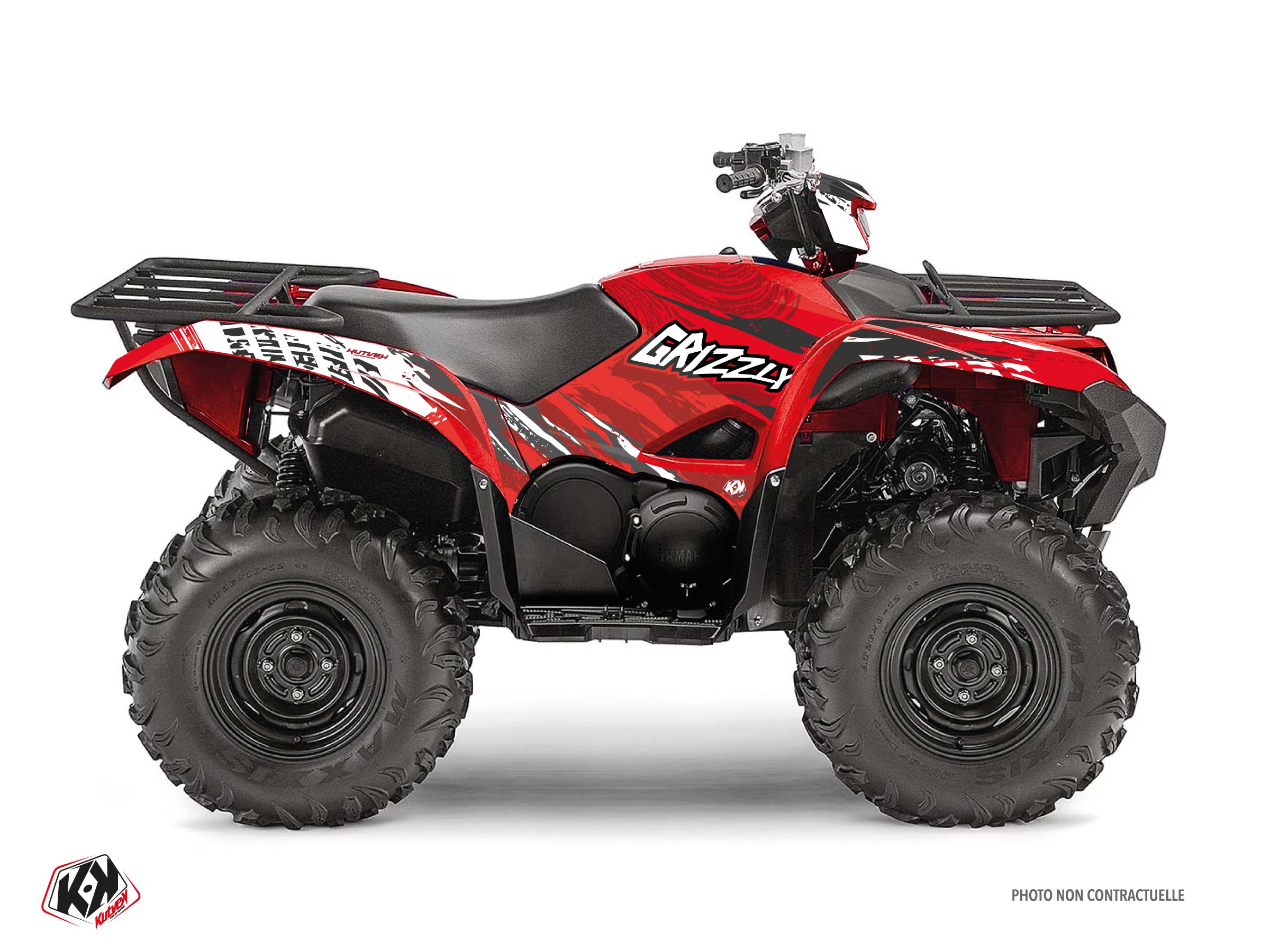 kit déco quad yamaha wilder rouge 
