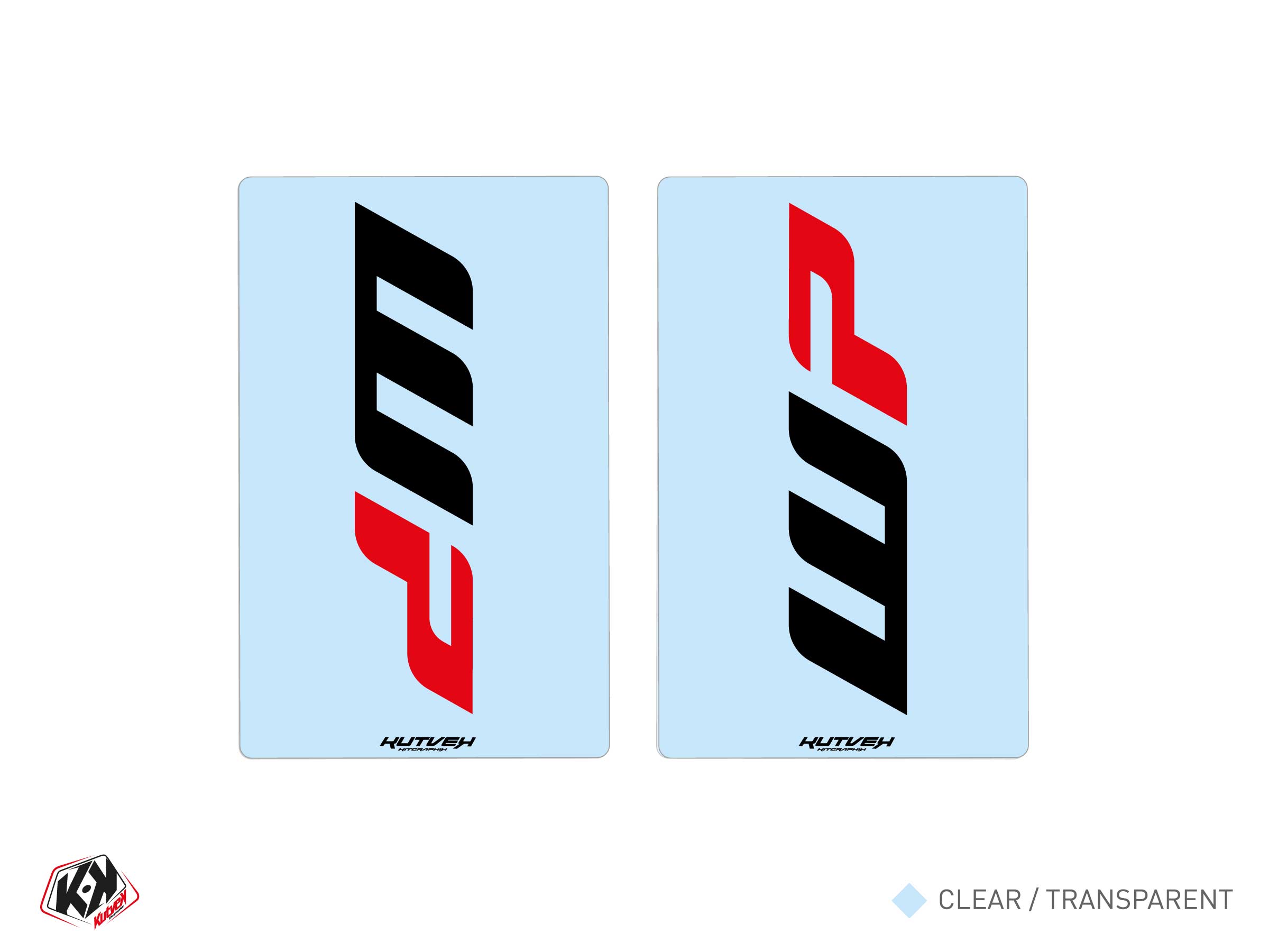 STICKERS DE FOURCHE MOTO CROSS WP V4 TRANSPARENT - 250X160MM