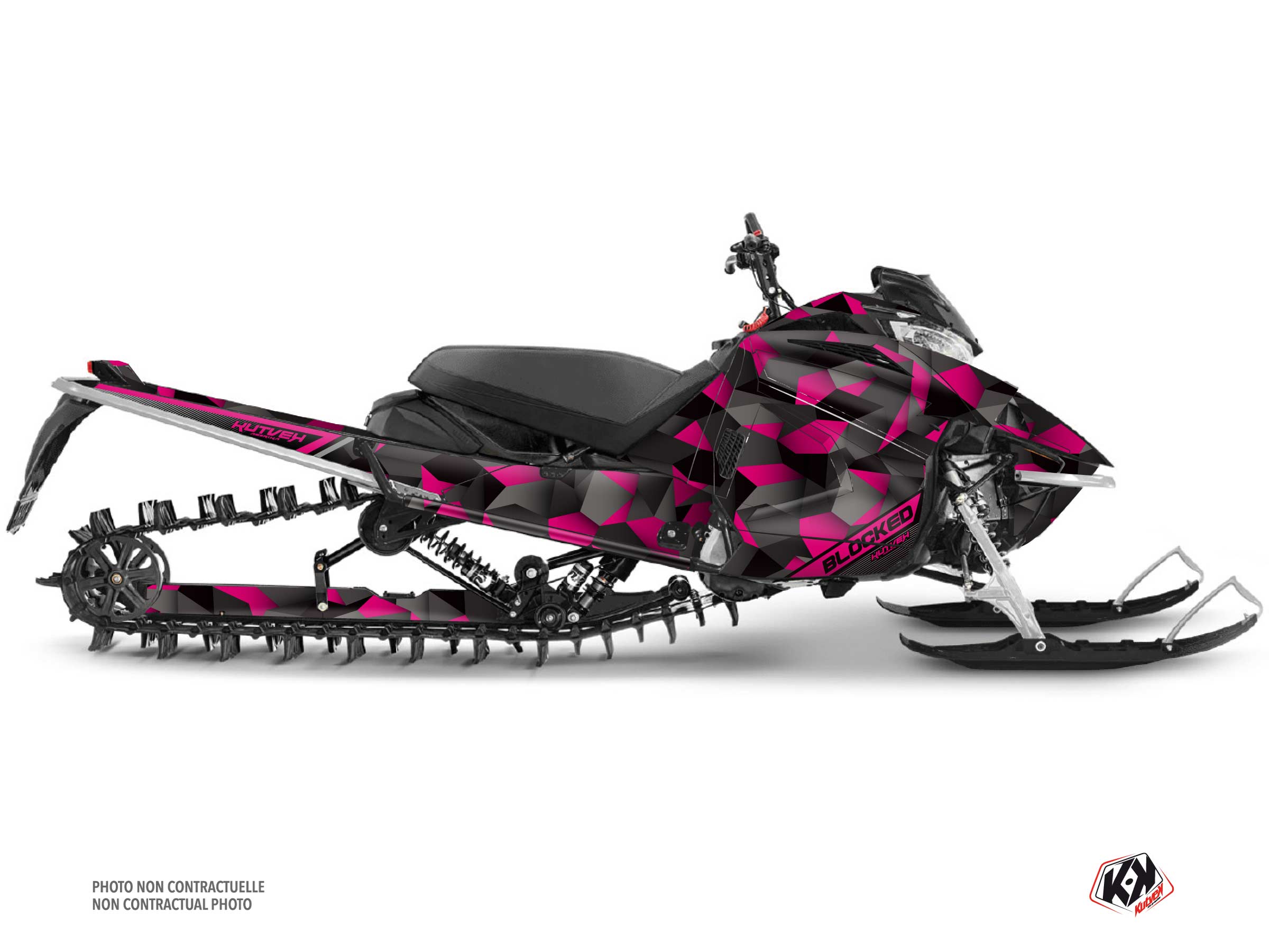 yamaha snowmobile blocked  graphic kit black-pink