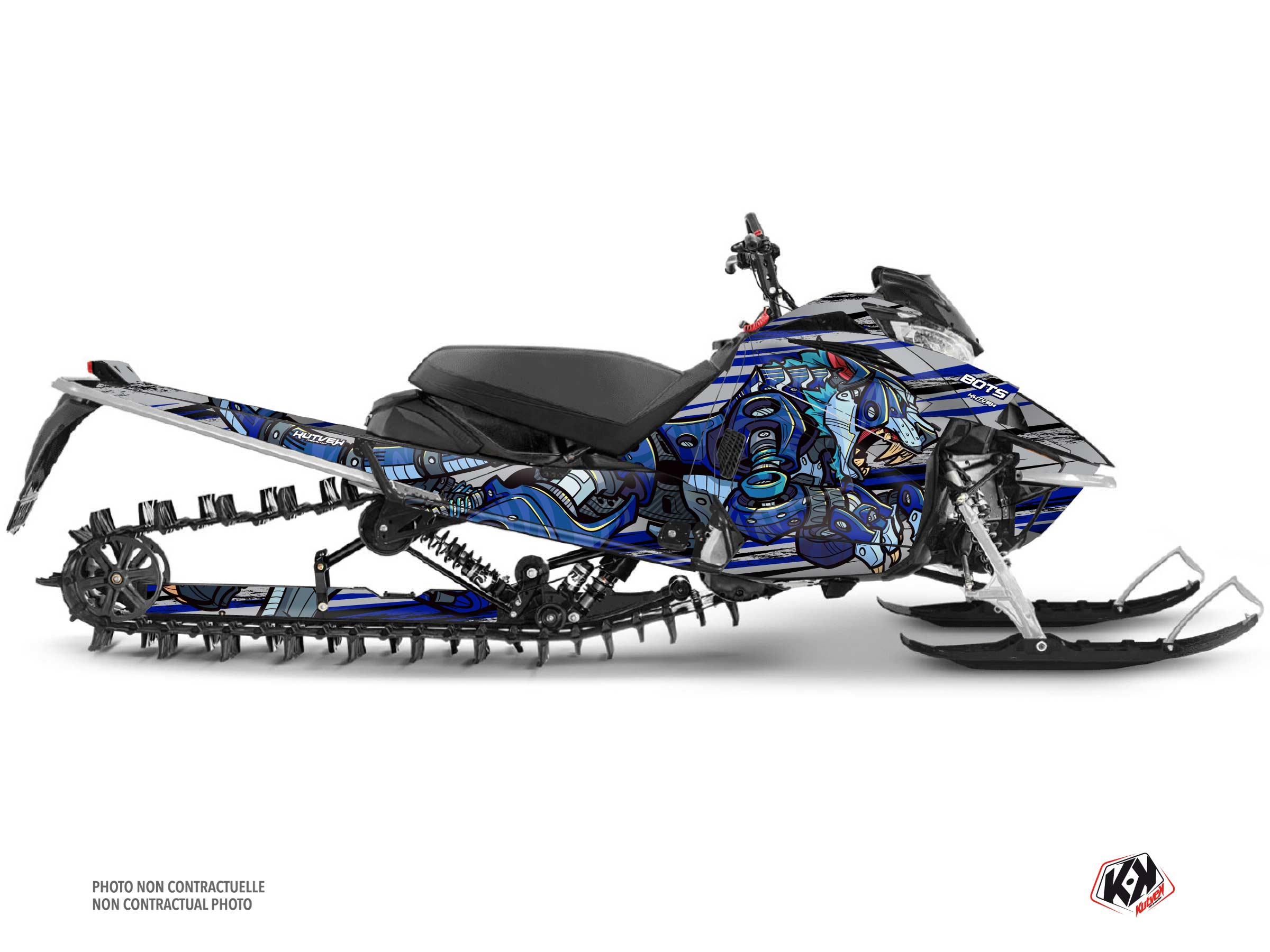 yamaha snowmobile bots  graphic kit grey-blue