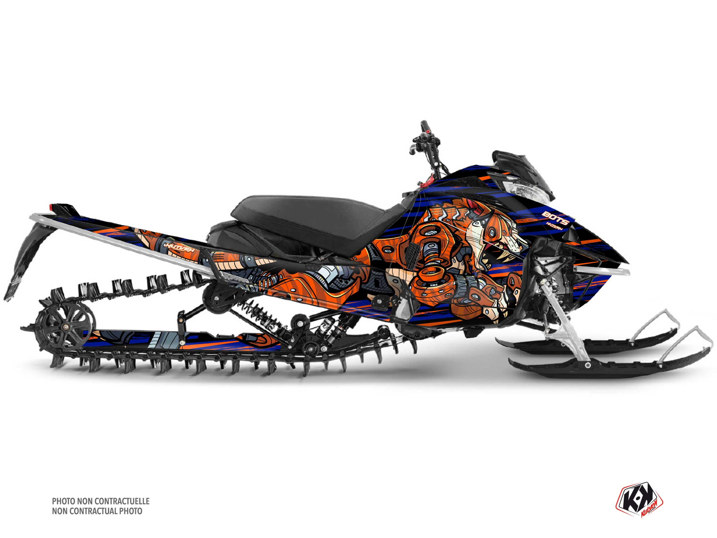 yamaha snowmobile bots  graphic kit black-blue-orange