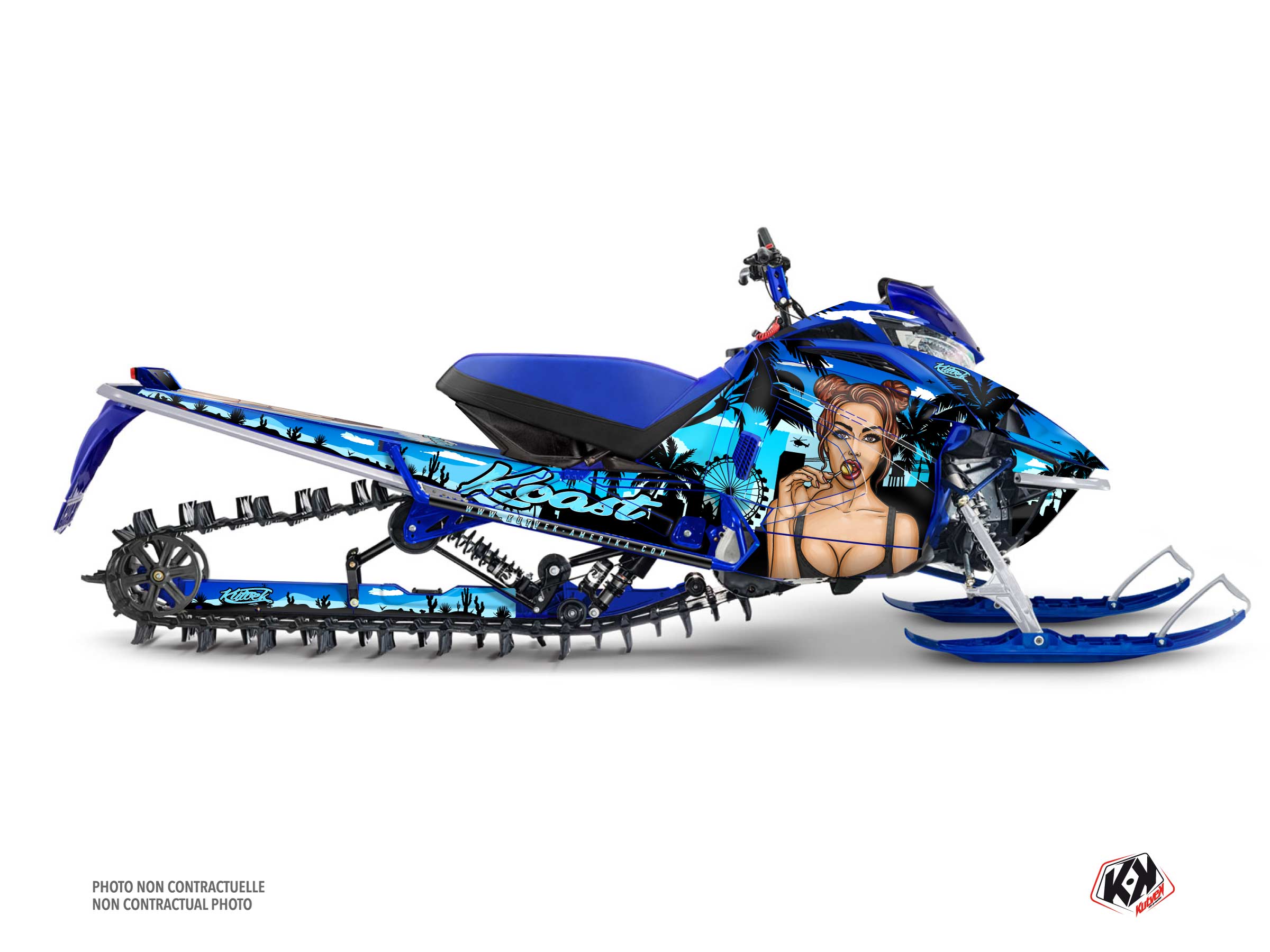 yamaha snowmobile koast  graphic kit blue