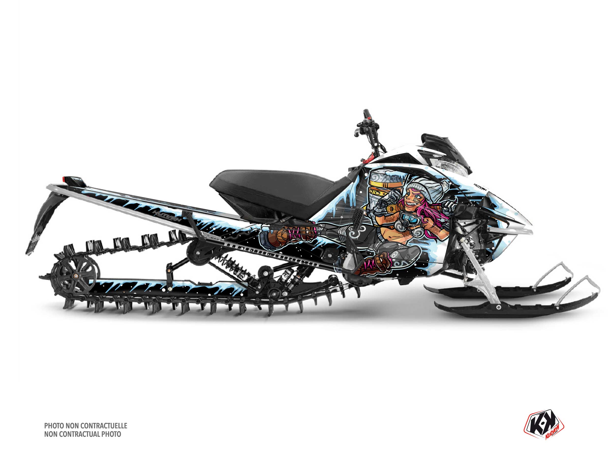 yamaha snowmobile xena  graphic kit black