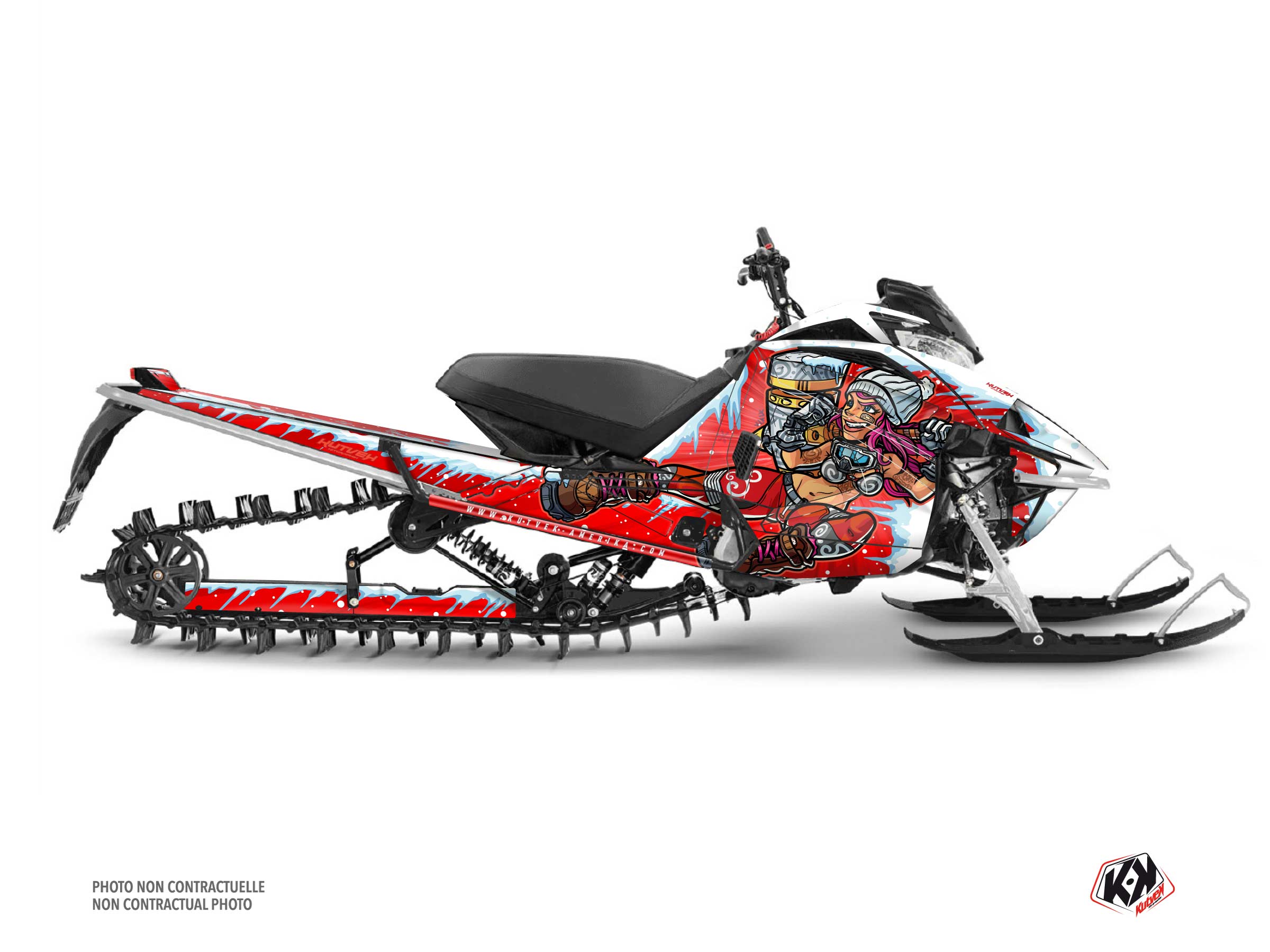 yamaha snowmobile xena  graphic kit red