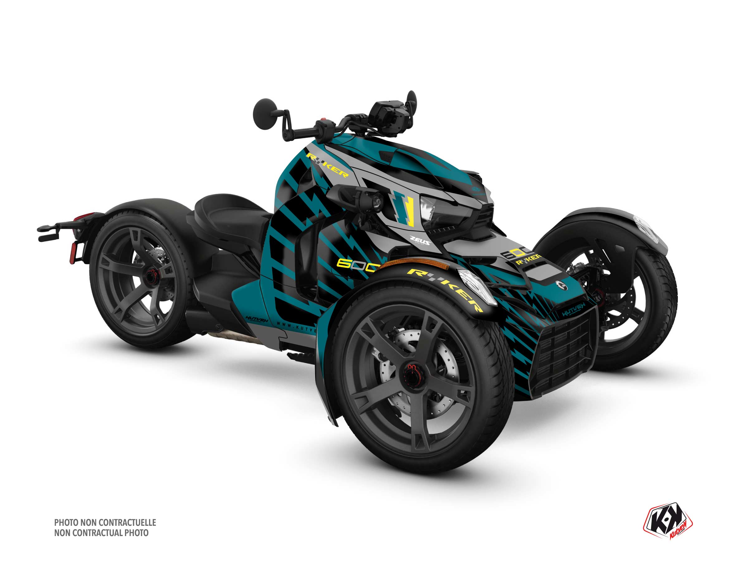 Can Am Ryker 600 Roadster Zeus Graphic Kit Turquoise