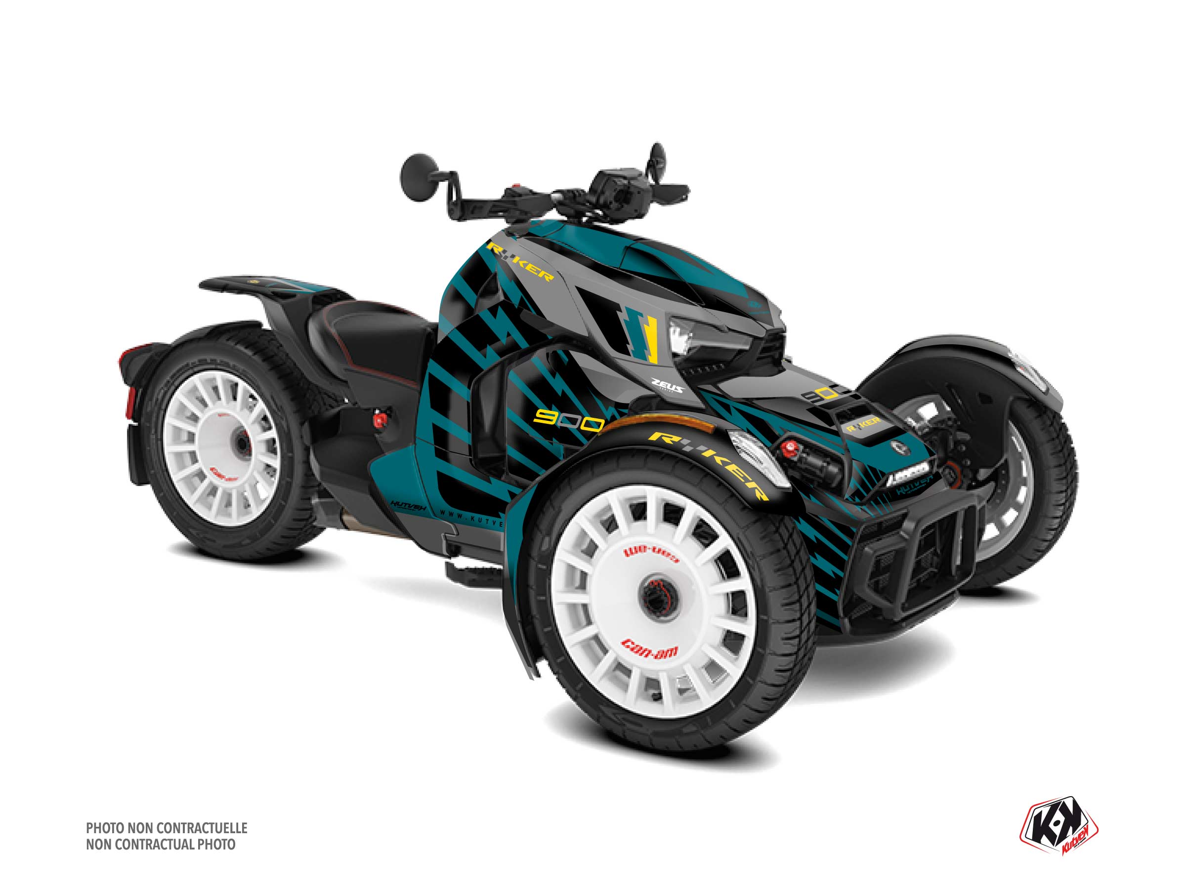 Kit Déco Hybride Zeus Can Am Ryker 900 Edition Rally Turquoise