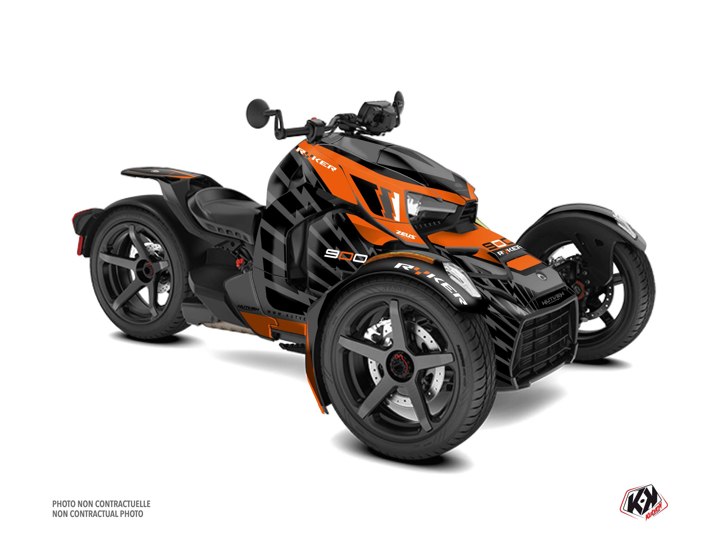 Kit Déco Hybride Zeus Can Am Ryker 900 Sport Orange