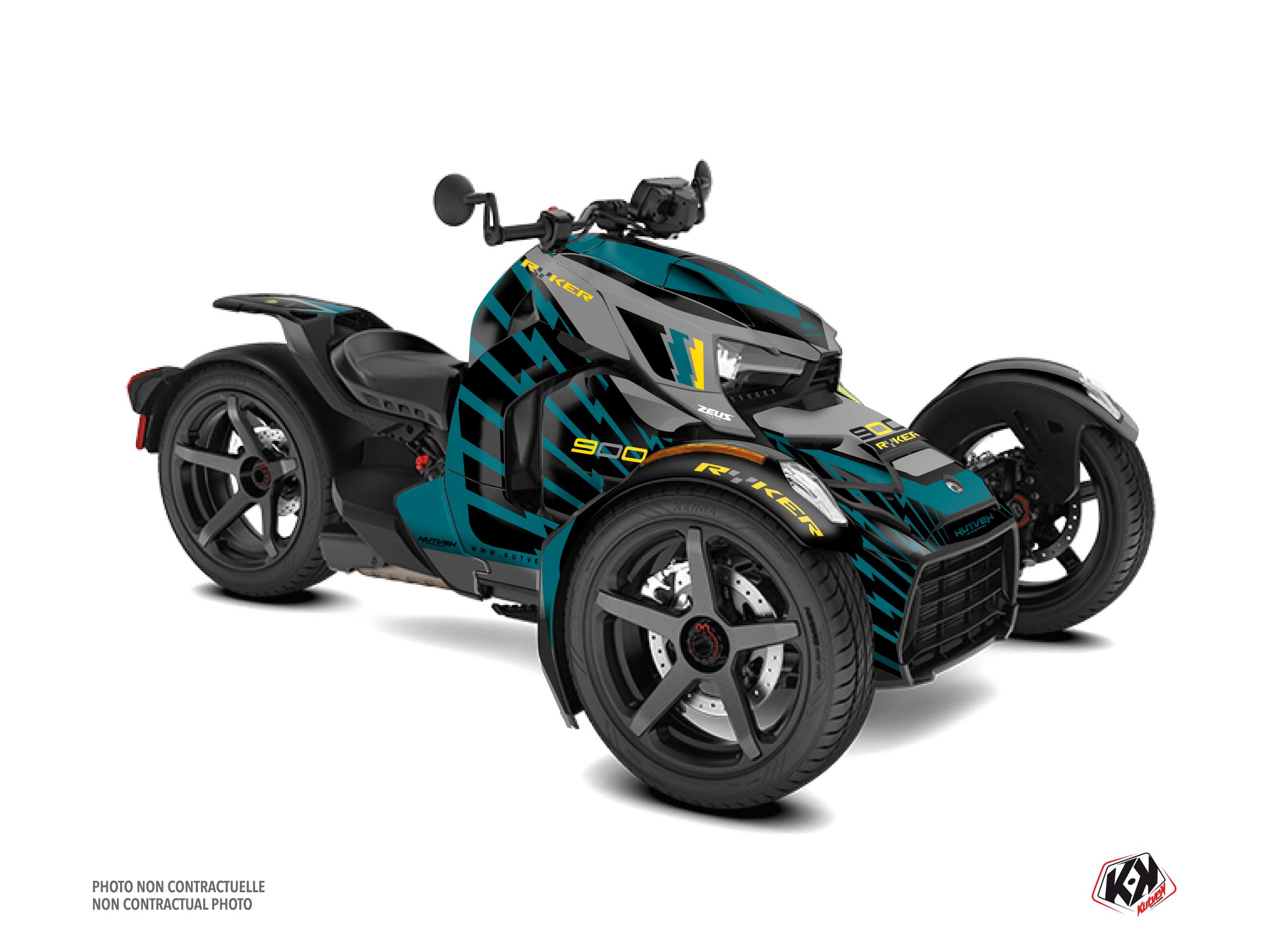 Can Am Ryker 900 Sport Roadster Zeus Graphic Kit Turquoise