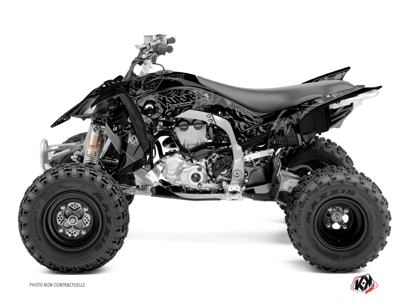 yamaha atv zombies dark  graphic kit black
