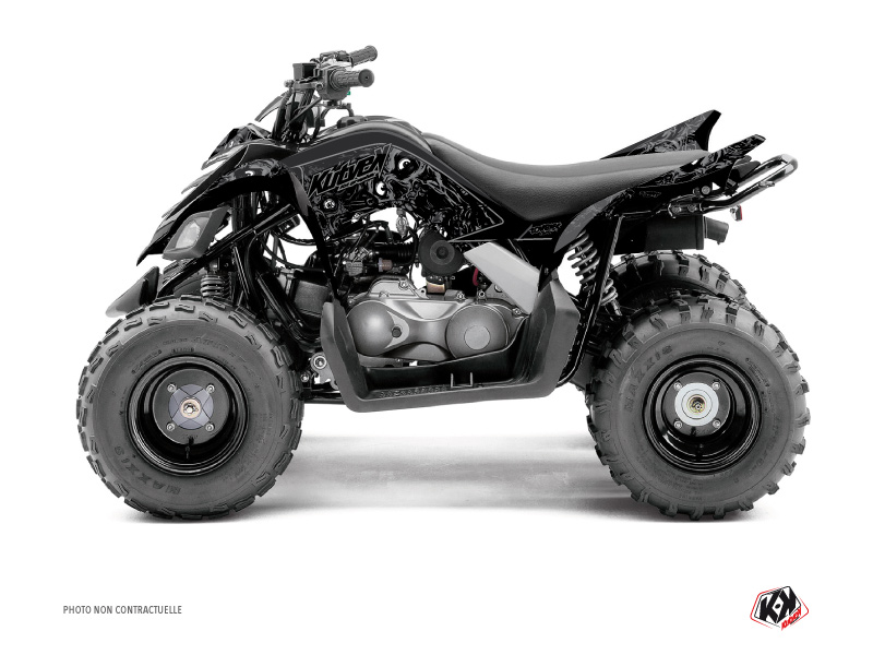 Yamaha 90 Raptor ATV Zombies Dark Graphic Kit Black