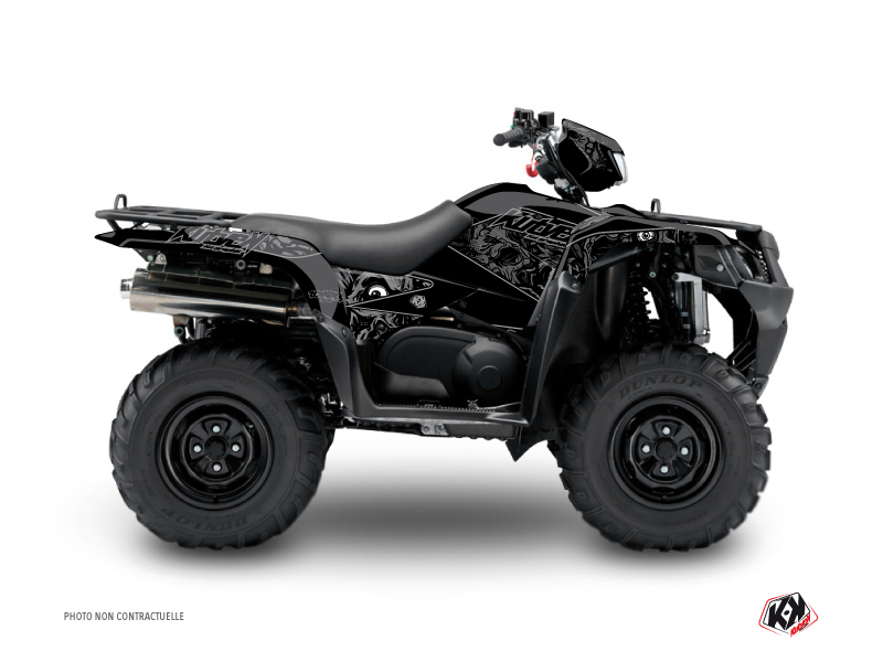 Suzuki King Quad 750 ATV Zombies Dark Graphic Kit Black