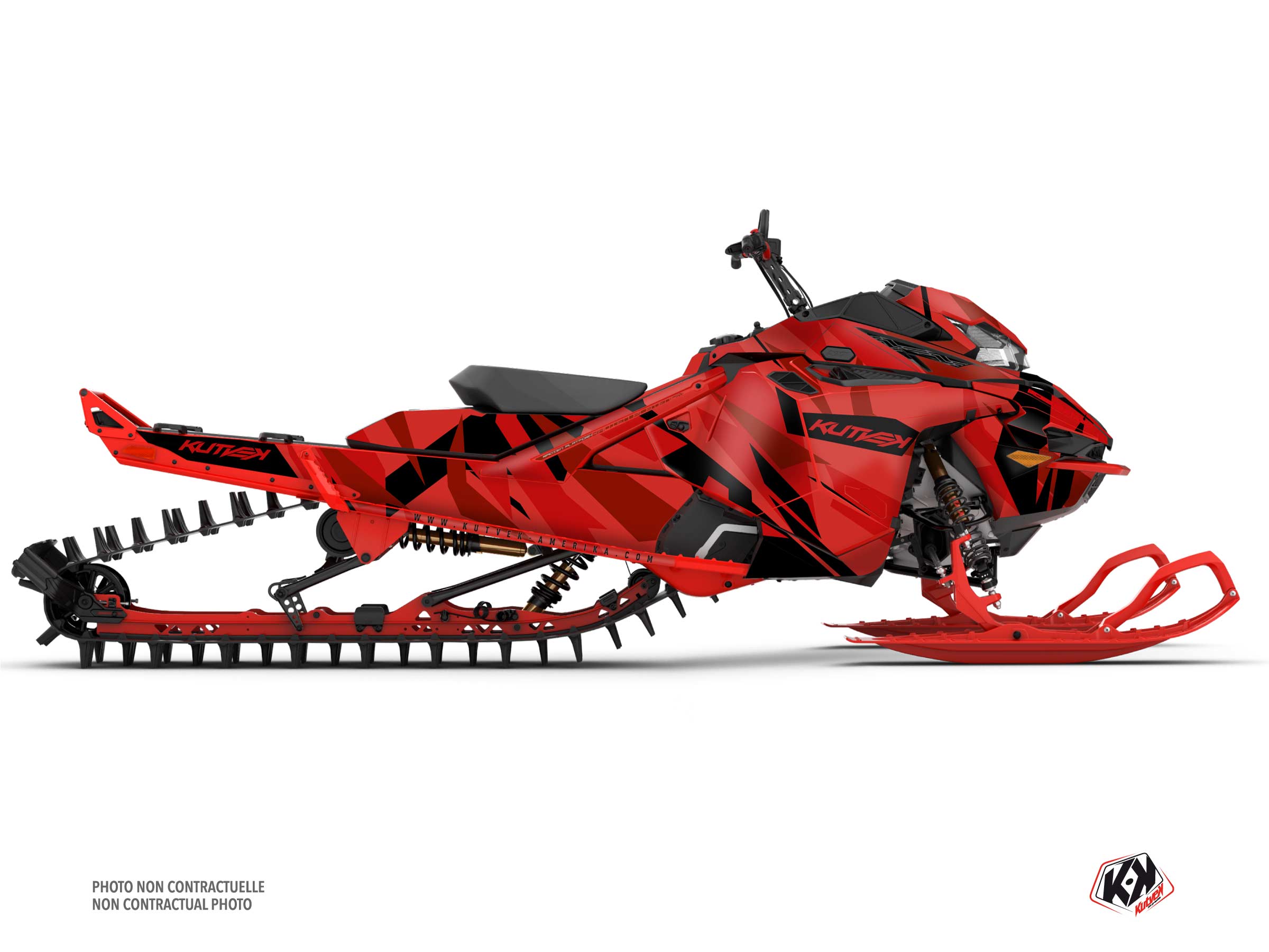 kit déco motoneige lynx shredder ds icecamo rouge