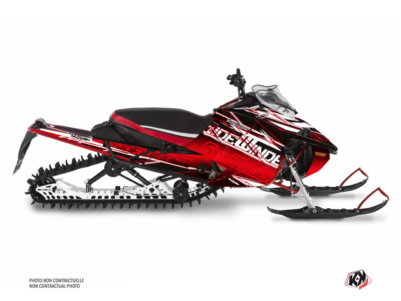 yamaha snowmobile mission  graphic kit red