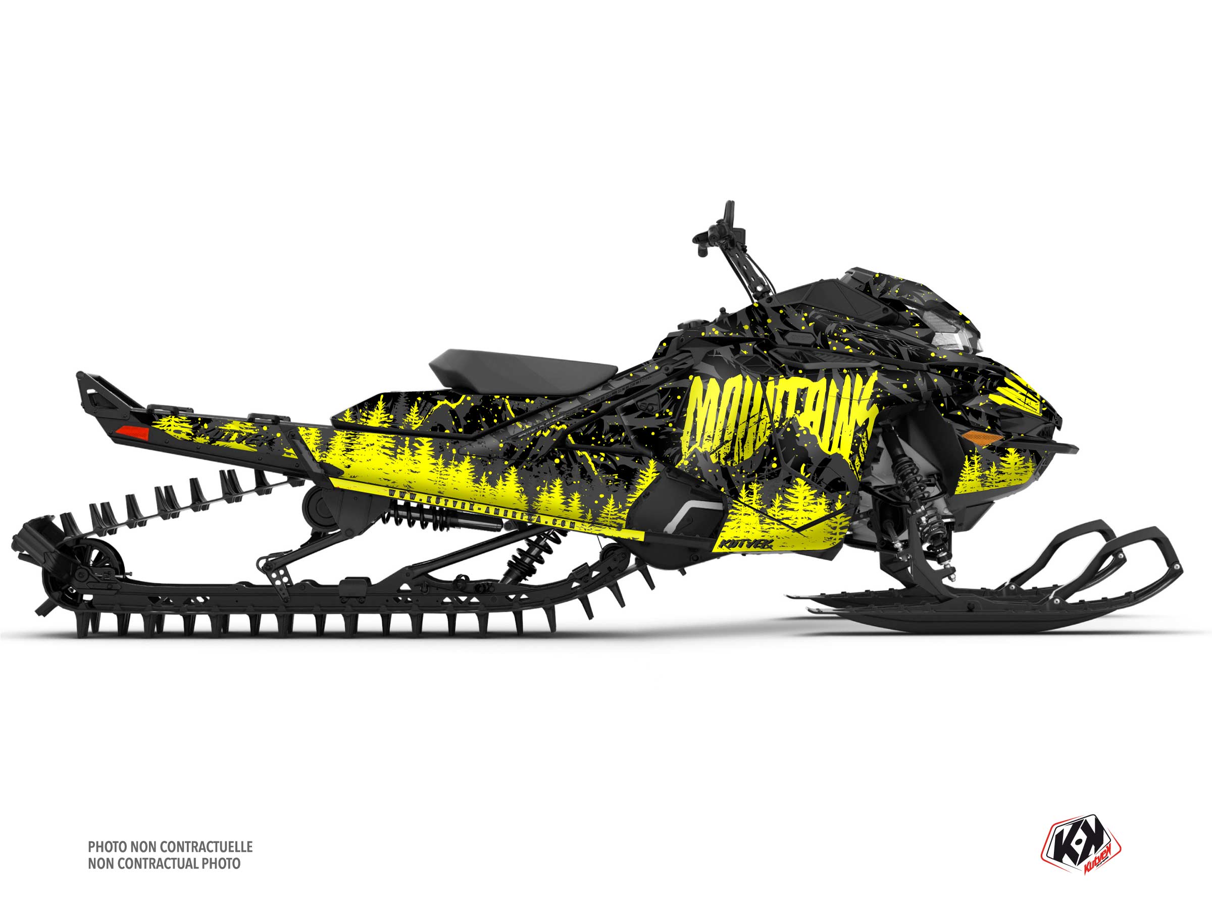 kit déco motoneige lynx shredder ds backcountry noir-jaune