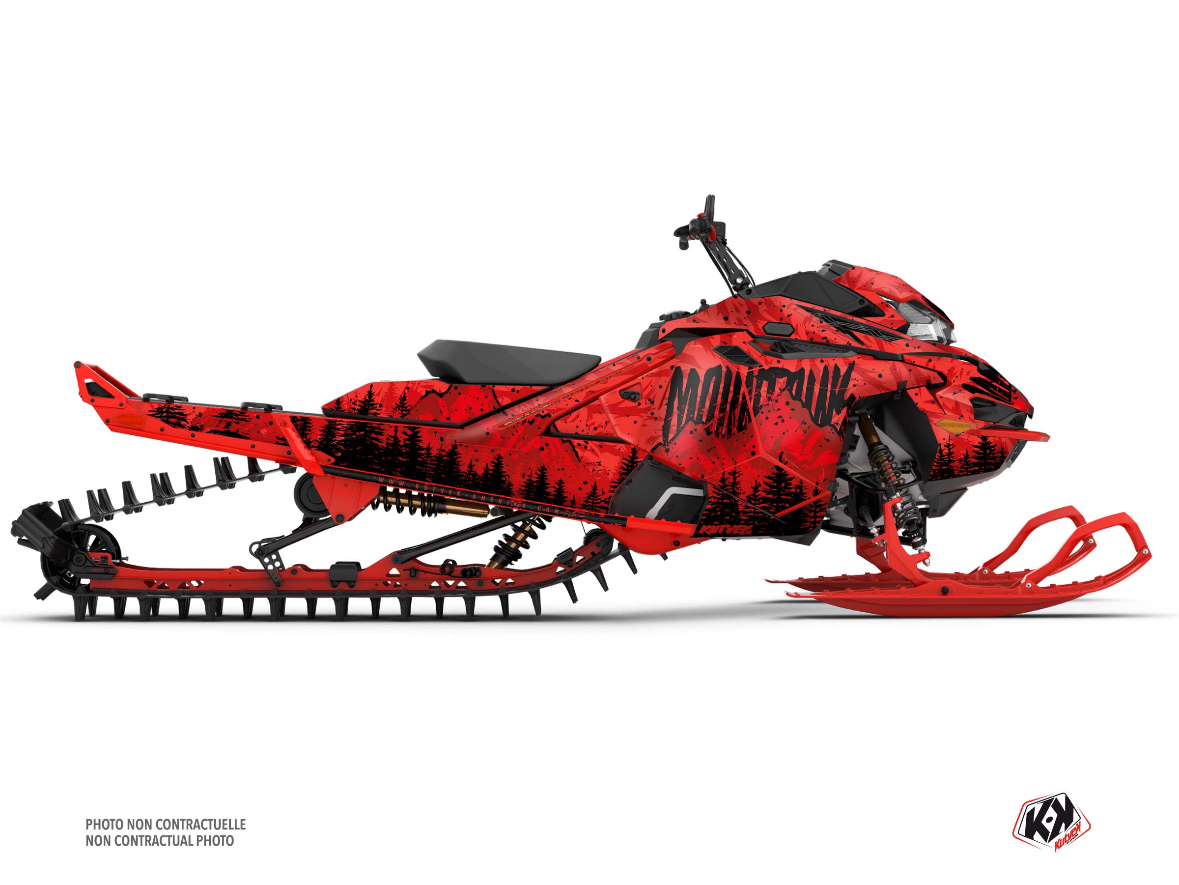 kit déco motoneige lynx shredder ds backcountry rouge