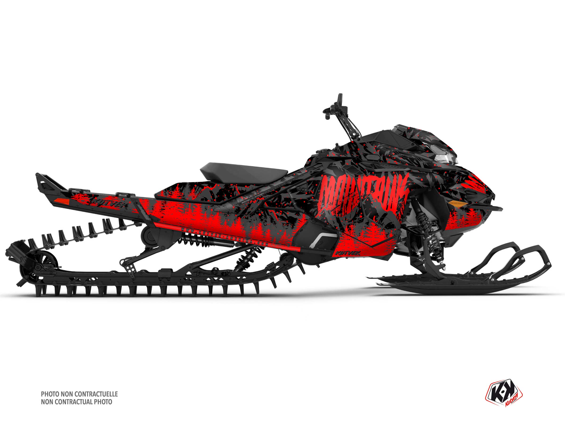 kit déco motoneige lynx shredder ds backcountry noir-rouge