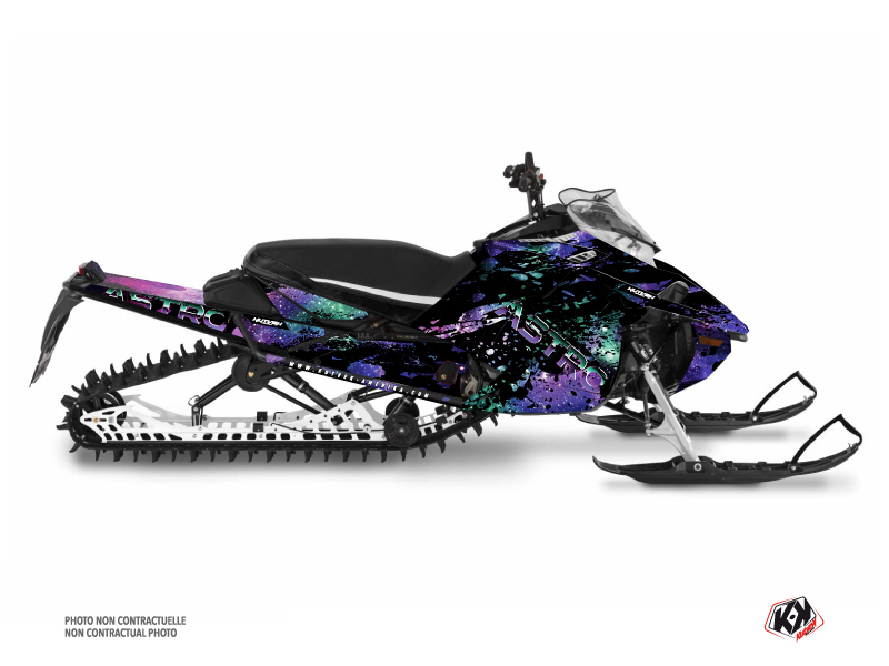 yamaha snowmobile astro  graphic kit mauve
