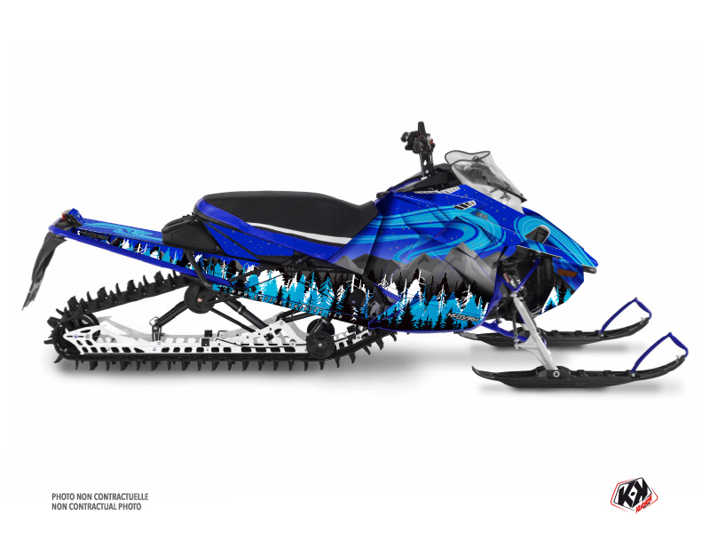 yamaha snowmobile boreal  graphic kit blue