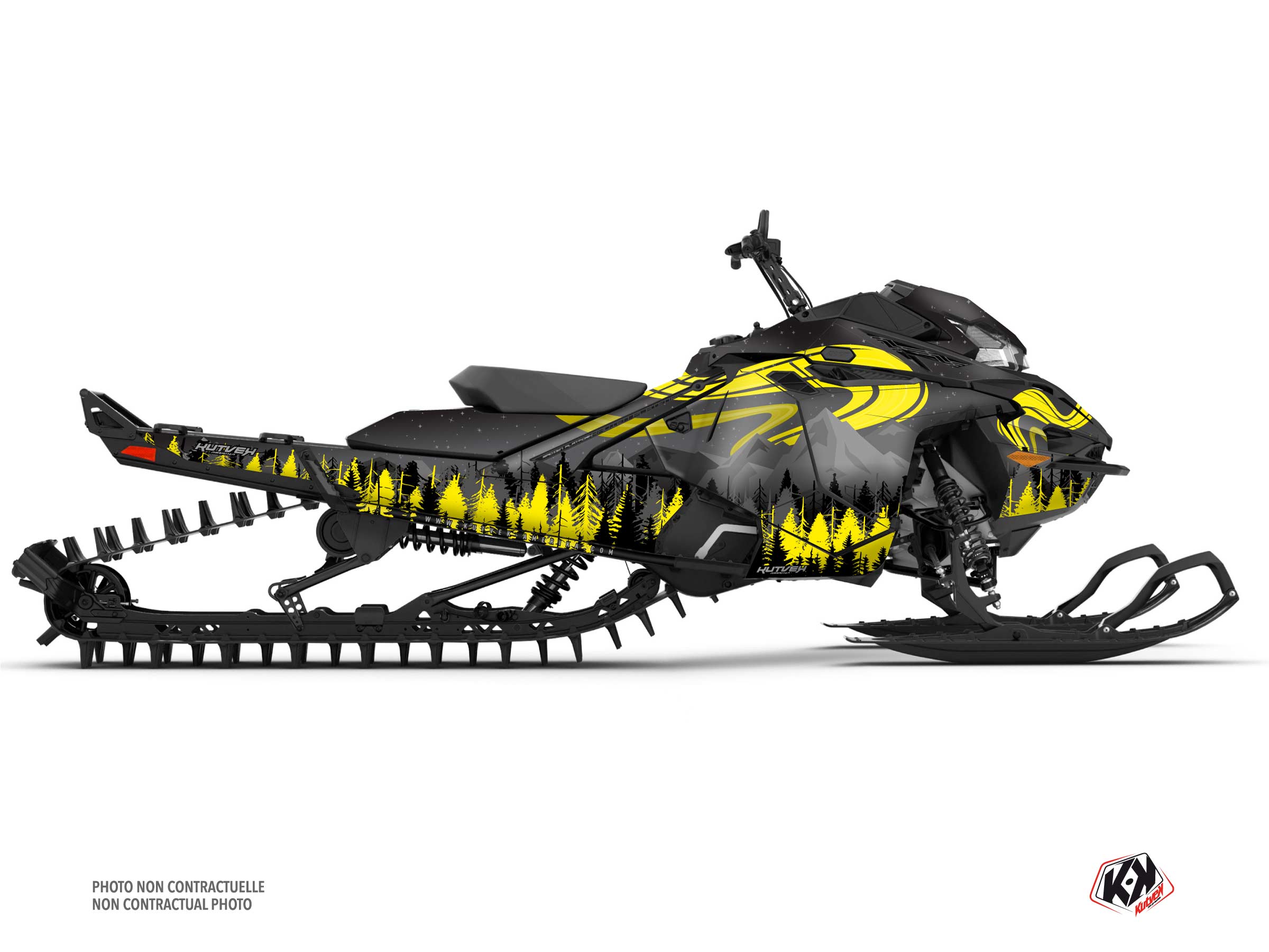 kit déco motoneige lynx shredder ds boreal noir-jaune