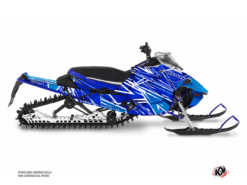 yamaha snowmobile line-x  graphic kit blue
