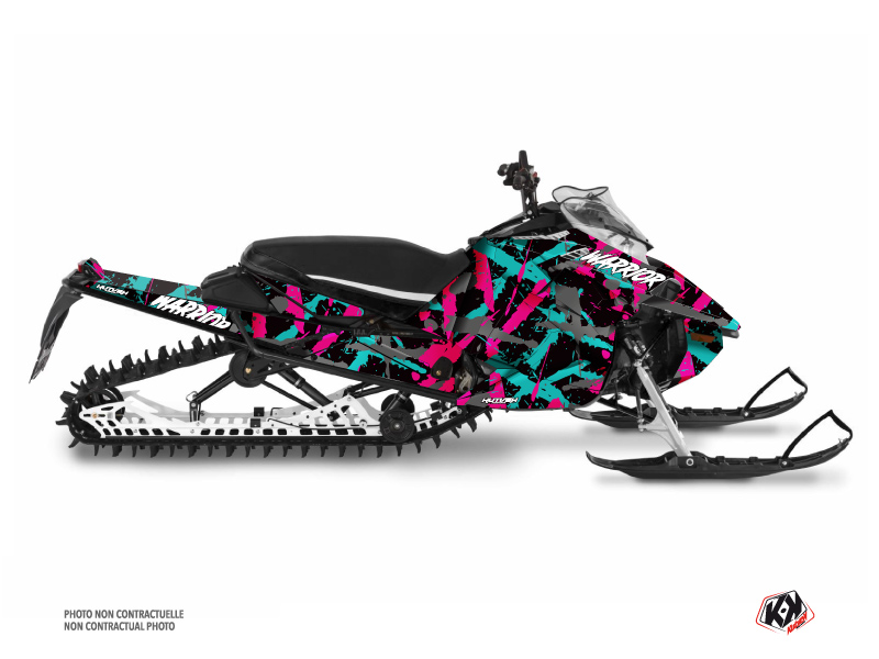 yamaha snowmobile warrior  graphic kit pink
