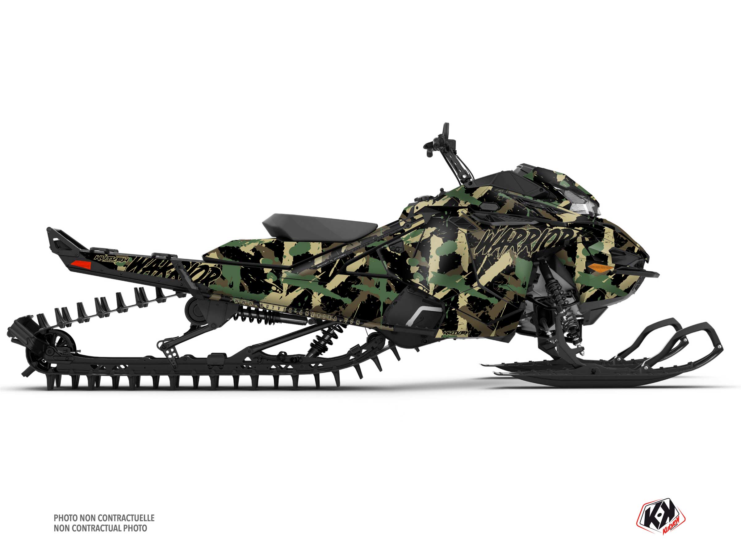 Kit Graphique motoneige lynx rave re warrior kaki   